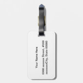 Samurai Fighting a Tiger, Kuniyoshi, Ukiyo-e Bagagelabel (Achterkant verticaal)