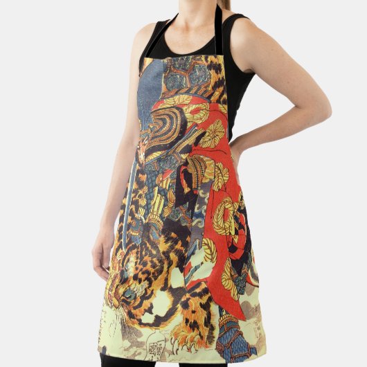 Samurai Fighting a Tiger, Kuniyoshi, Ukiyo-e Schort (Insitu)