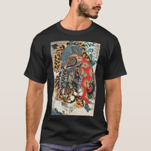 Samurai Fighting a Tiger, Kuniyoshi, Ukiyo-e T-shirt
