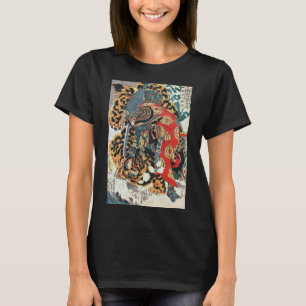 Samurai Fighting a Tiger, Kuniyoshi, Ukiyo-e T-shirt