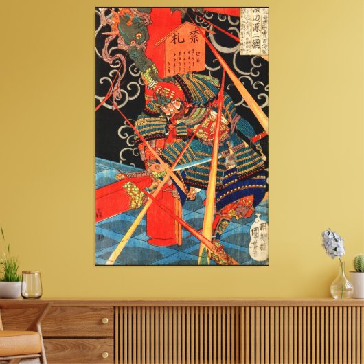 SAMURAI FIGHTMONSTER CANVAS AFDRUK (Insitu (Woonkamer))