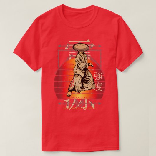 Samurai Figurine Sterkte Power Peace  Japa T-shirt (Design voorkant)