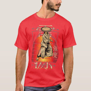 Samurai Figurine Sterkte Power Peace Japa T-shirt