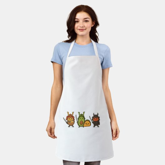 Samurai Food Warriors Schort (Gedragen)