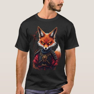 Samurai Fox Warrior Japanse Ninja Fox Kawaii T-SH T-shirt