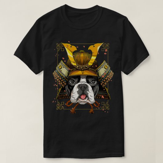 Samurai French Bulldog Dog Warrior Samurai Lovers T-shirt (Design voorkant)