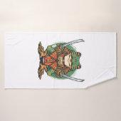  Samurai frog warrior  Badhanddoek (Badhanddoek)