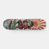 Samurai Frog warrior Skateboard (Horz)