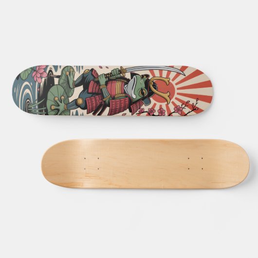 Samurai Frog warrior Skateboard (Horizontaal)