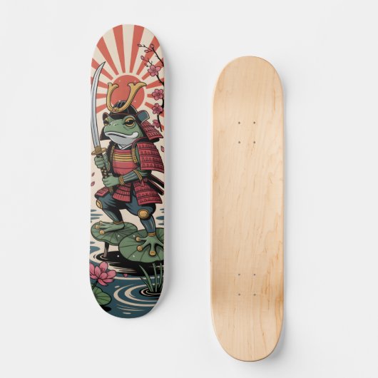 Samurai Frog warrior Skateboard (Voorkant)