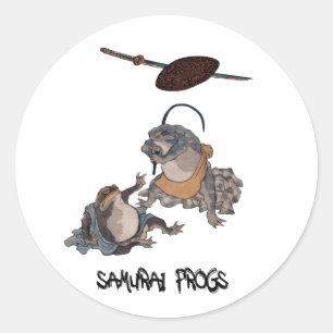 SAMURAI FROGS SCENE #1 RONDE STICKER