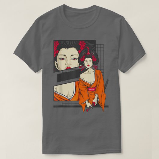Samurai Geisha (2) T-shirt (Design voorkant)