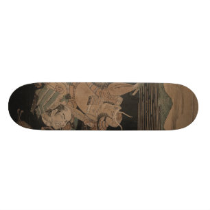 Samurai gevechten bij nacht rond 1770 skateboard