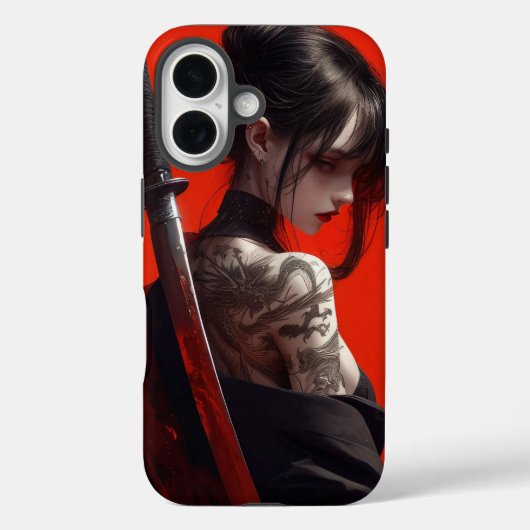Samurai girl Case-Mate iPhone case (Achterkant)