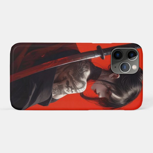 Samurai girl Case-Mate iPhone case (Achterkant (horizontaal))