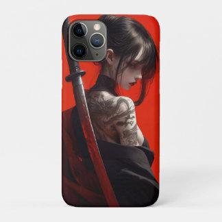 Samurai girl iPhone 11 pro hoesje