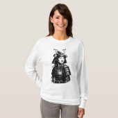 Samurai Girl street art T-shirt (Voorkant volledig)