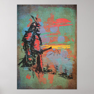 Samurai Grafische Print