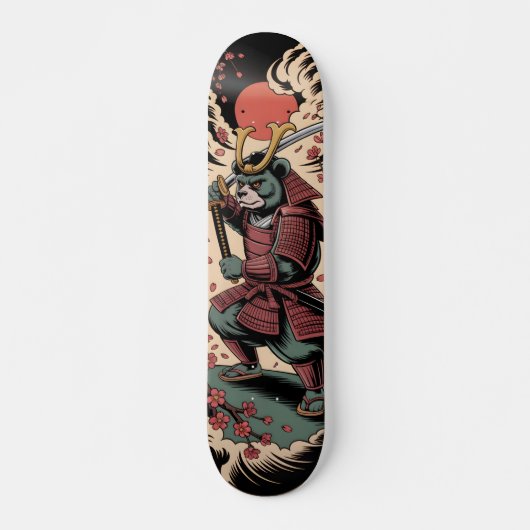 Samurai Groene Beer krijger Skateboard (Voorkant)
