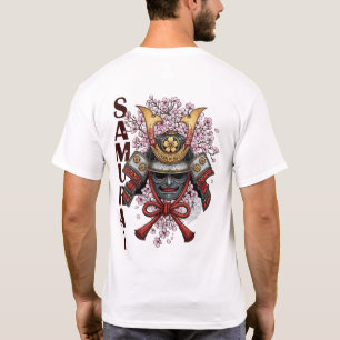 Samurai Helm Bloem Bloem T-Shirt – Japanse Oorlog