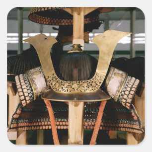 Samurai helm, midden 14e eeuw vierkante sticker