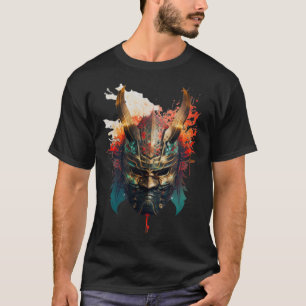 Samurai Helm Warrior Bushido Oni Masker Japans C T-shirt