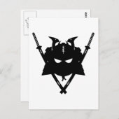 Samurai Helmet & Swords Briefkaart (Voorkant / Achterkant)