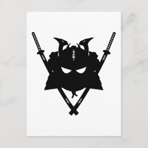 Samurai Helmet & Swords Briefkaart