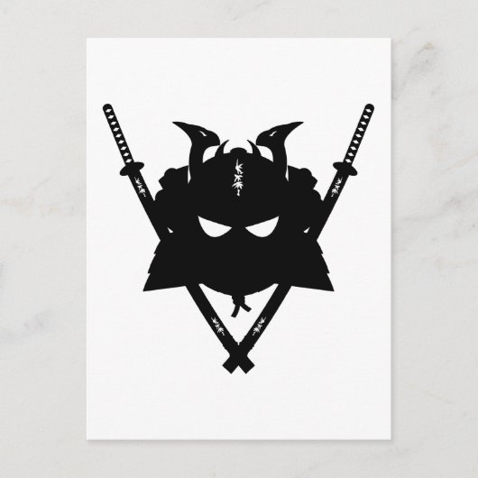 Samurai Helmet & Swords Briefkaart (Voorkant)