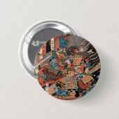 Samurai Hero Minamoto no Yorimitsu Ronde Button 5,7 Cm (Voorkant /achterkant)