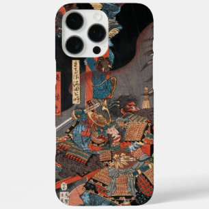 Samurai Hero Yorimitsu:  Woodblock Art iPhone 16 Pro Max Hoesje