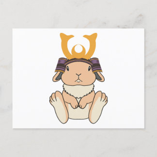 Samurai Holland Lop Rabbit Warrior Orange Briefkaart
