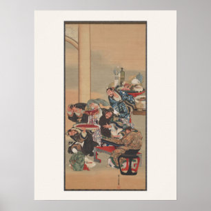 Samurai-houtblokafdruk - Kuniyoshi Ukiyo-e Poster
