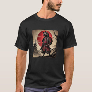 Samurai Hyena Grafisch Japanse Ninja Mannen Vrouwe T-shirt
