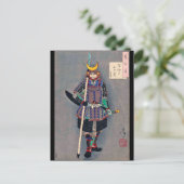 Samurai in Armor, Tsukioka Yoshitoshi Briefkaart (Staand voorkant)