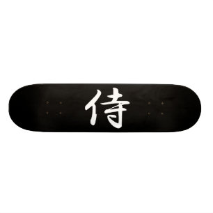 Samurai in de Japanse Kanji Skateboard