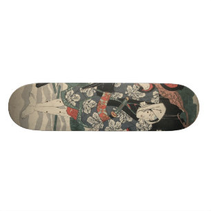 Samurai in de sneeuw in Japan ongeveer 1825 Skateboard