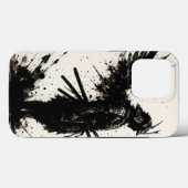 Samurai Ink Art – Coque iPhone Guerrier avec Ailes (Verso (horizontal))