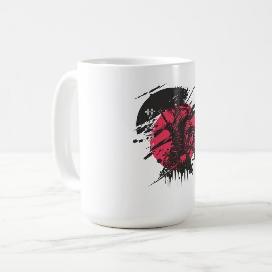 Samurai Ink Art Mug (Devant gauche)