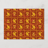 Samurai Jack & Aku Golden Silhouette Tile Pattern Briefkaart (Voorkant)