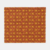 Samurai Jack & Aku Golden Silhouette Tile Pattern Fleece Deken (Voorkant (Horizontaal))