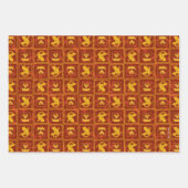 Samurai Jack & Aku Golden Silhouette Tile Pattern Inpakpapier Vel (Voorkant 2)