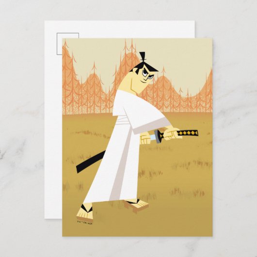 Samurai Jack Drawing Sword Briefkaart (Voorkant / Achterkant)