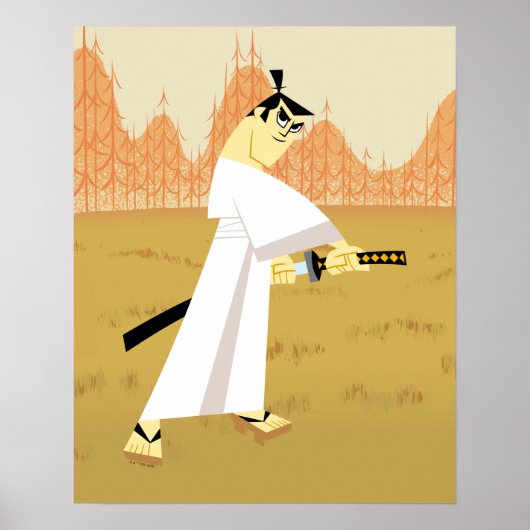 Samurai Jack Drawing Sword Poster (Voorkant)