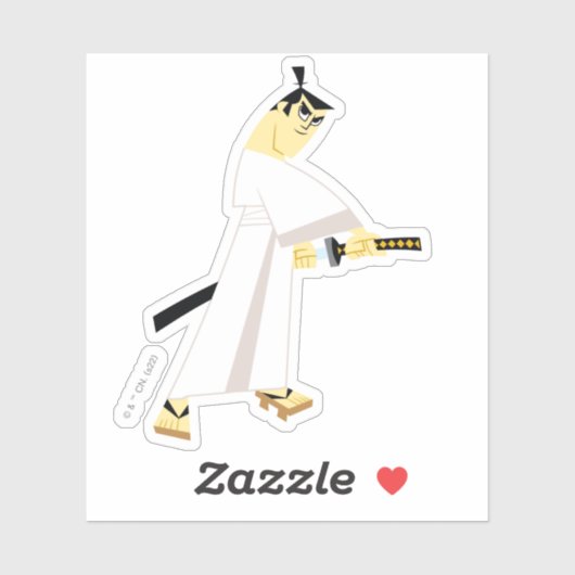 Samurai Jack Drawing Sword Sticker (Vel)