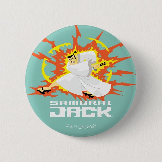 Samurai Jack Energy Graphic Ronde Button 5,7 Cm (Voorkant)