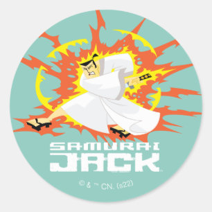 Samurai Jack Energy Graphic Ronde Sticker
