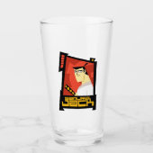 Samurai Jack glimlachend futuristisch Lijst Grafis Glas (Voorkant)