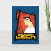 Samurai Jack glimlachend futuristisch Lijst Grafis Kaart (Voorkant)