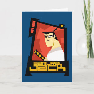 Samurai Jack glimlachend futuristisch Lijst Grafis Kaart